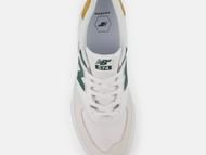 New Balance Numeric 574 "White with Nightwatch green" Vulc Shoes (Image via New Balance)